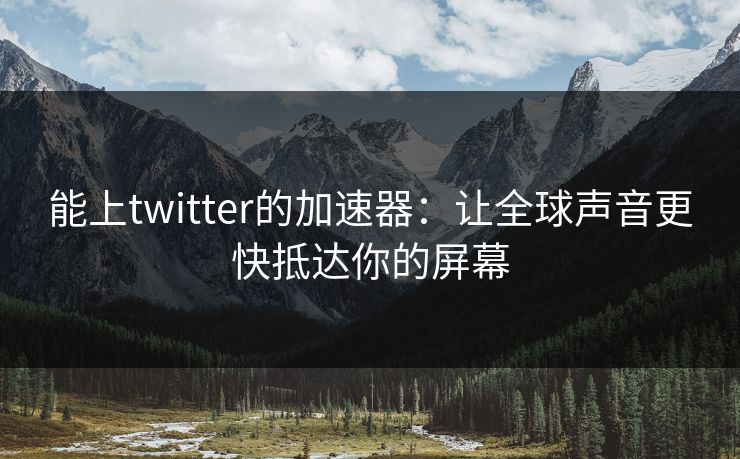 能上twitter的加速器:让全球声音更快抵达你的屏幕 能上twitter的加速器:让全球声音更快抵达你的屏幕
